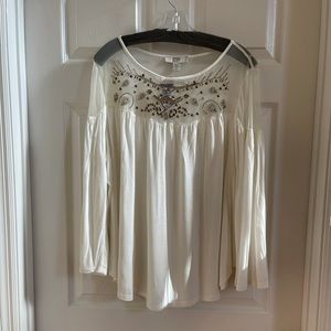 Size XL, NWT, Vintage America cream colored top.